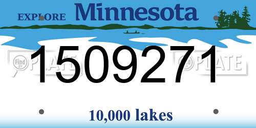 1509271 Minnesota License Plate