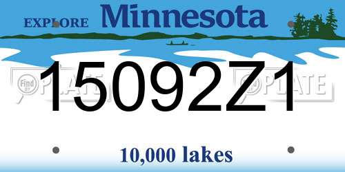15092Z1 Minnesota License Plate