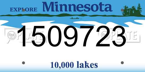 1509723 Minnesota License Plate