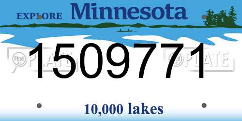 1509771 Minnesota License Plate