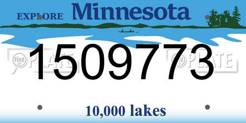 1509773 Minnesota License Plate
