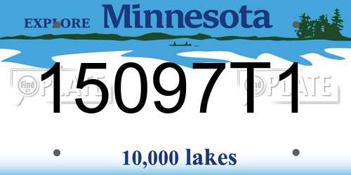 15097T1 Minnesota License Plate