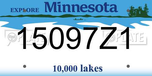 15097Z1 Minnesota License Plate