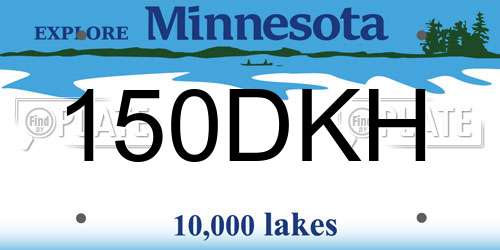 150DKH Minnesota License Plate