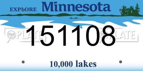 151108 Minnesota License Plate