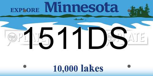 1511DS Minnesota License Plate