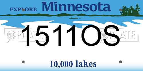 1511OS Minnesota License Plate