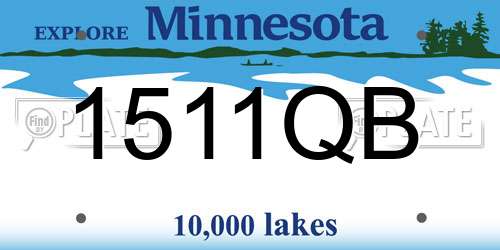 1511QB Minnesota License Plate