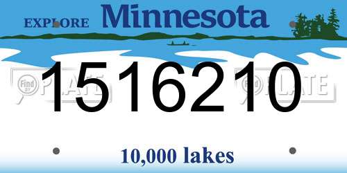 1516210 Minnesota License Plate