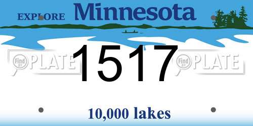 1517 Minnesota License Plate