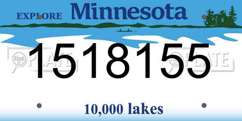 1518155 Minnesota License Plate