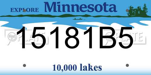 15181B5 Minnesota License Plate