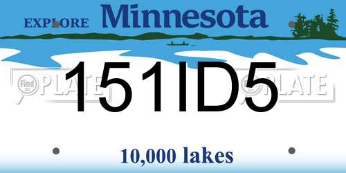 151ID5 Minnesota License Plate