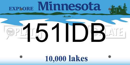 151IDB Minnesota License Plate