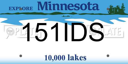 151IDS Minnesota License Plate