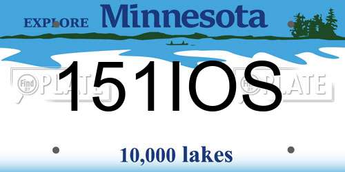 151IOS Minnesota License Plate