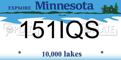 151IQS Minnesota License Plate