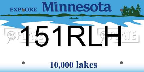 151RLH Minnesota License Plate