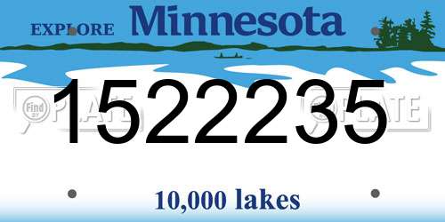 1522235 Minnesota License Plate