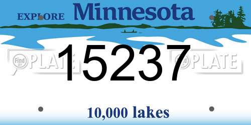 15237 Minnesota License Plate
