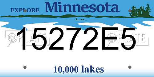 15272E5 Minnesota License Plate