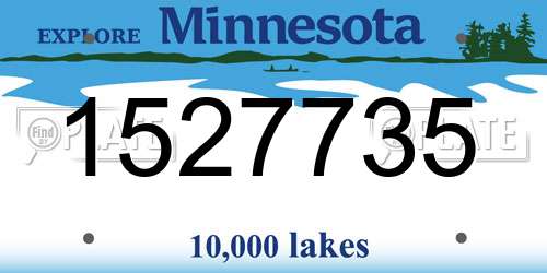 1527735 Minnesota License Plate