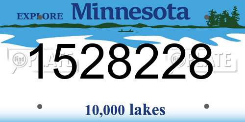 1528228 Minnesota License Plate