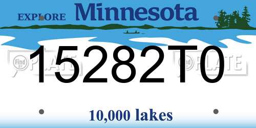 15282T0 Minnesota License Plate