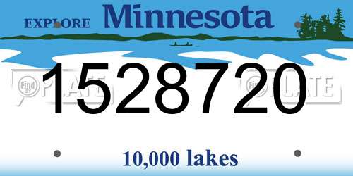 1528720 Minnesota License Plate