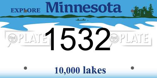 1532 Minnesota License Plate