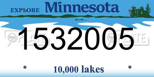 1532005 Minnesota License Plate