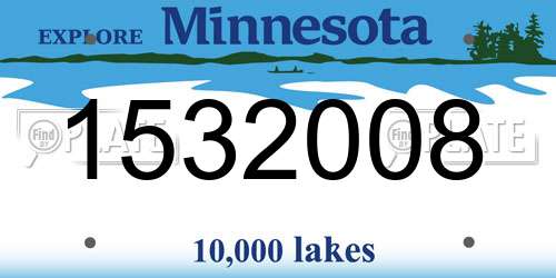 1532008 Minnesota License Plate