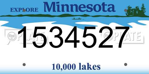 1534527 Minnesota License Plate
