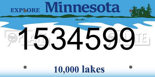 1534599 Minnesota License Plate