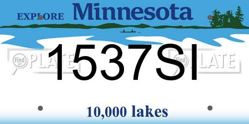 1537SI Minnesota License Plate