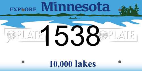 1538 Minnesota License Plate