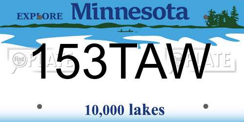 153TAW Minnesota License Plate