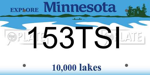 153TSI Minnesota License Plate