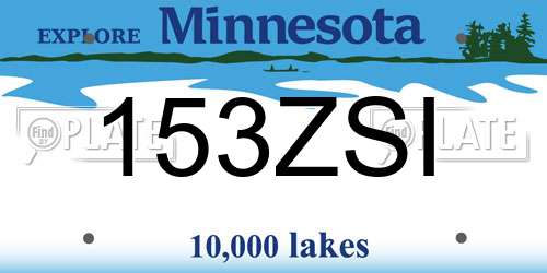 153ZSI Minnesota License Plate