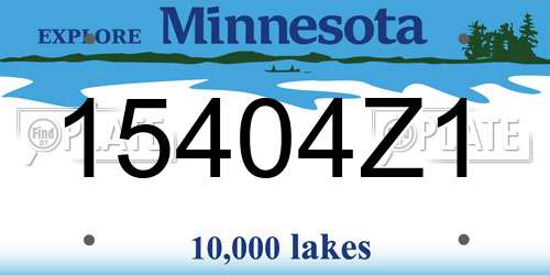 15404Z1 Minnesota License Plate