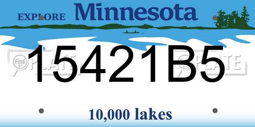15421B5 Minnesota License Plate