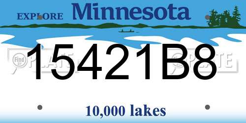 15421B8 Minnesota License Plate