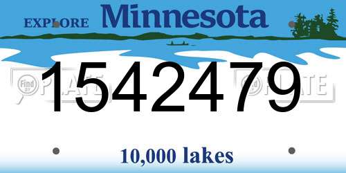 1542479 Minnesota License Plate