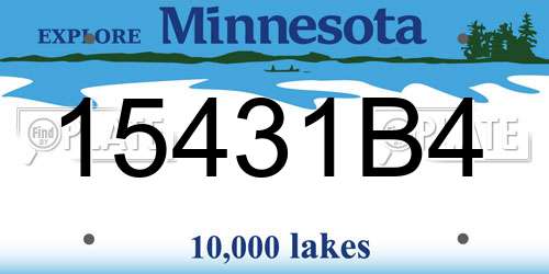 15431B4 Minnesota License Plate