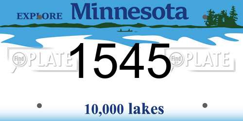 1545 Minnesota License Plate