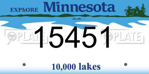 15451 Minnesota License Plate