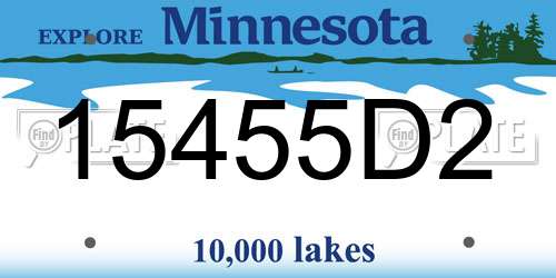 15455D2 Minnesota License Plate