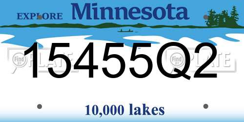 15455Q2 Minnesota License Plate