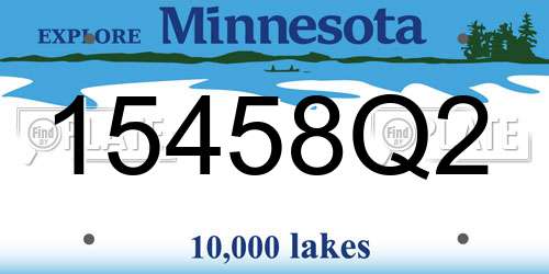 15458Q2 Minnesota License Plate