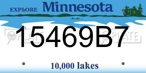 15469B7 Minnesota License Plate